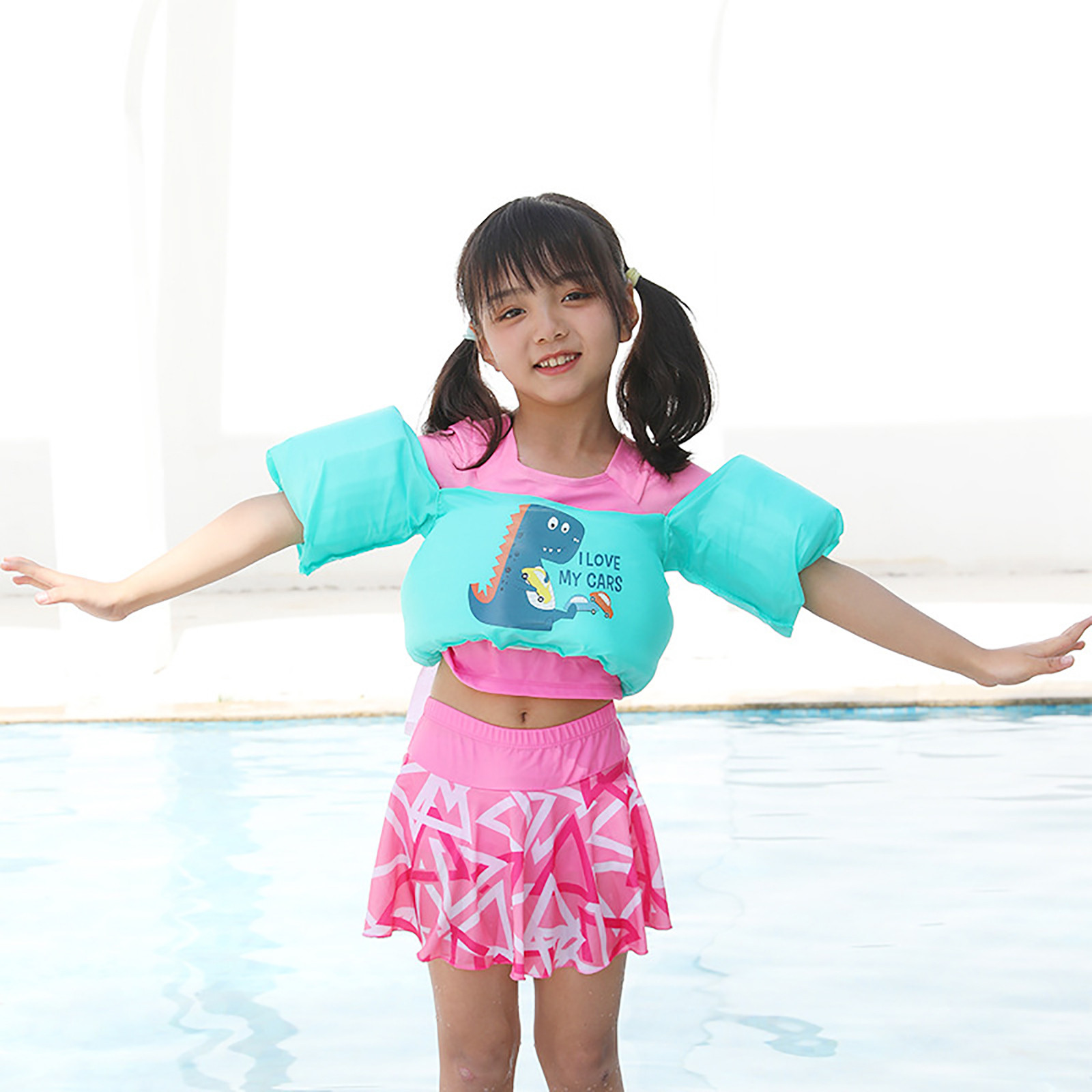 Kids Swimming Floats Ring Arm Sleeve Swim Floating Vest Toddler Kids Floatable Pool Safety Gear Foam Swimming Training